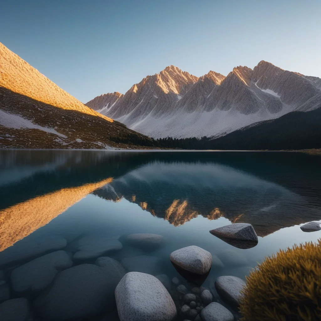 Paisaje de montaña generado con parámetros avanzados