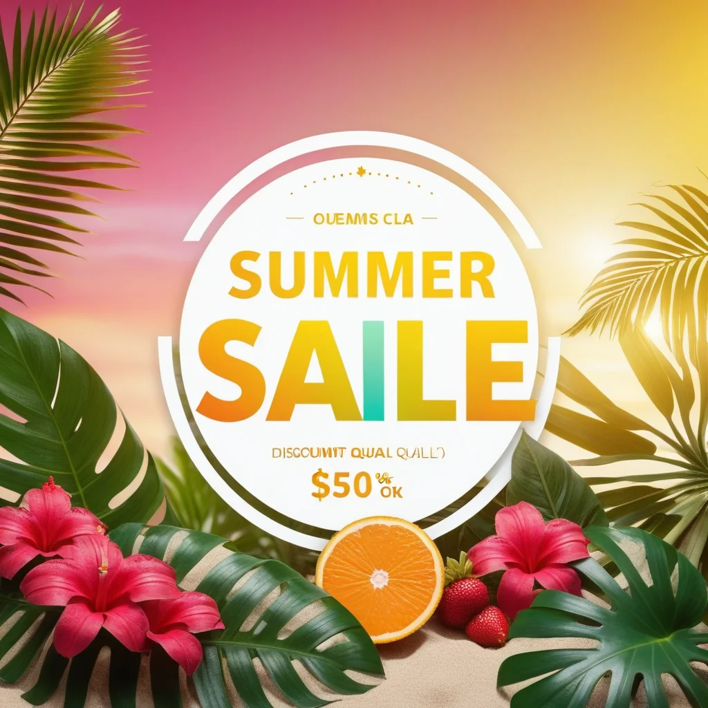 KI-generiertes Sommer-Werbebanner