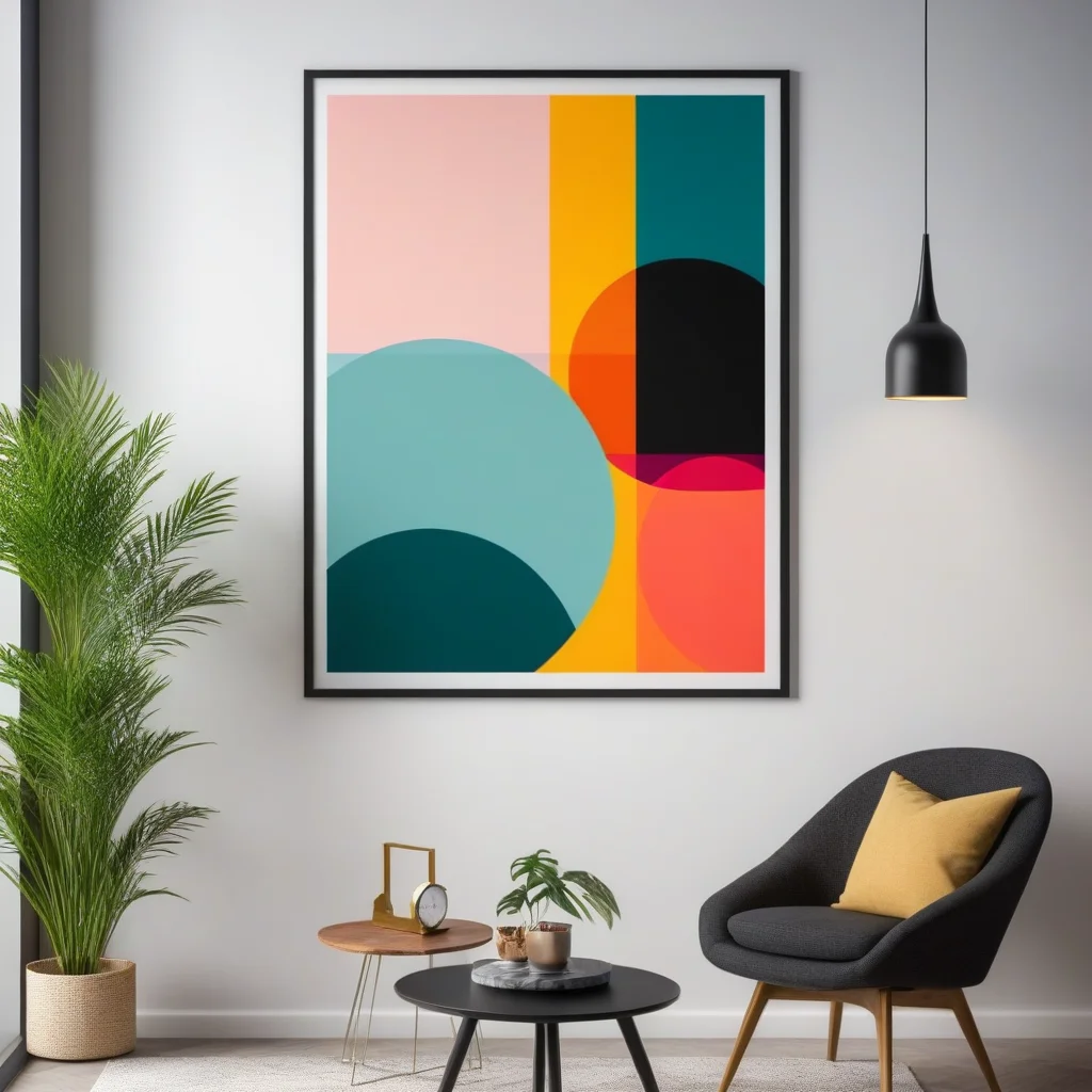 Póster artístico creado con IA para venta online